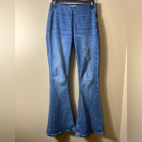 Women's Rock&Roll Denim Bargain Bell Pull On Flare Jeans Size 26 X 32 Western - Picture 4 of 9